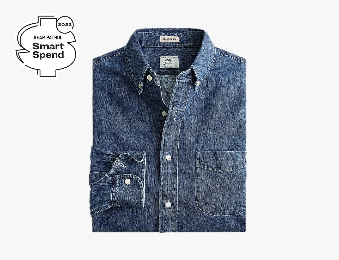 J Crew Relaxed Midweight Denim Workshirt