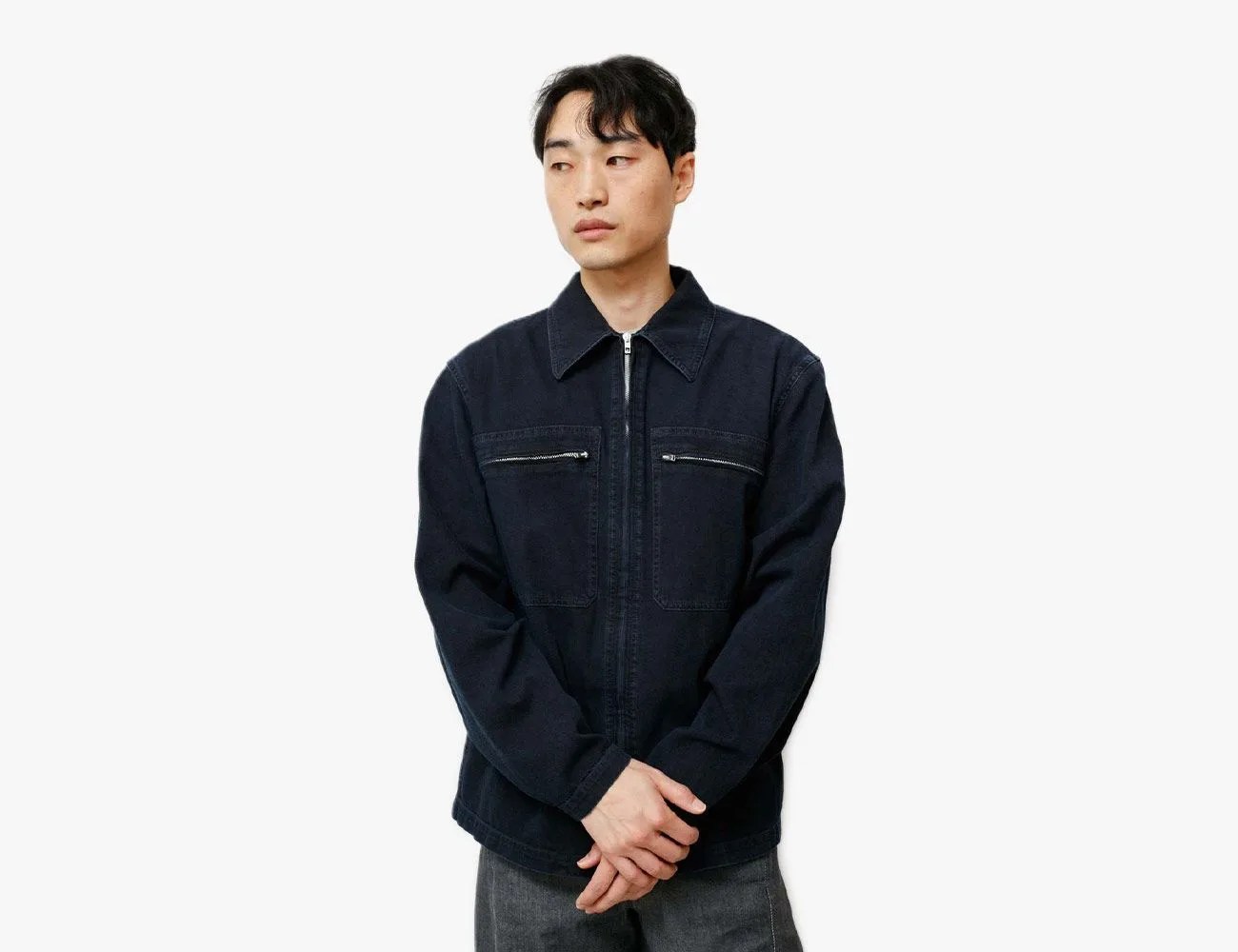 Garmentory Zipped Denim Overshirt