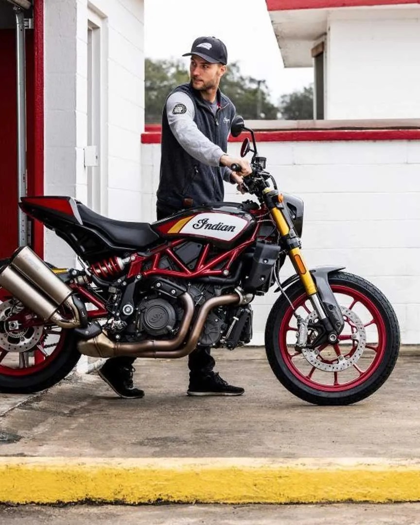 guy taking out indian motorcycle ftr championship edition