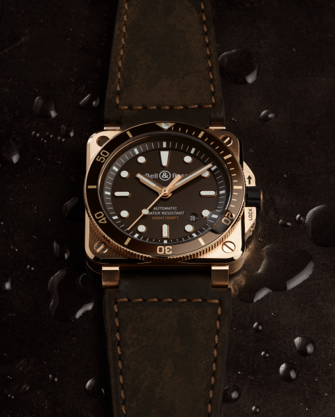 br 03 92 diver brown bronze watch
