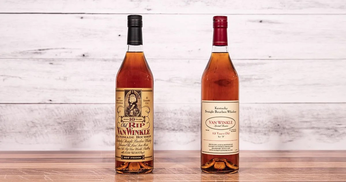 pappy van winkle 10 year old and 12 year old