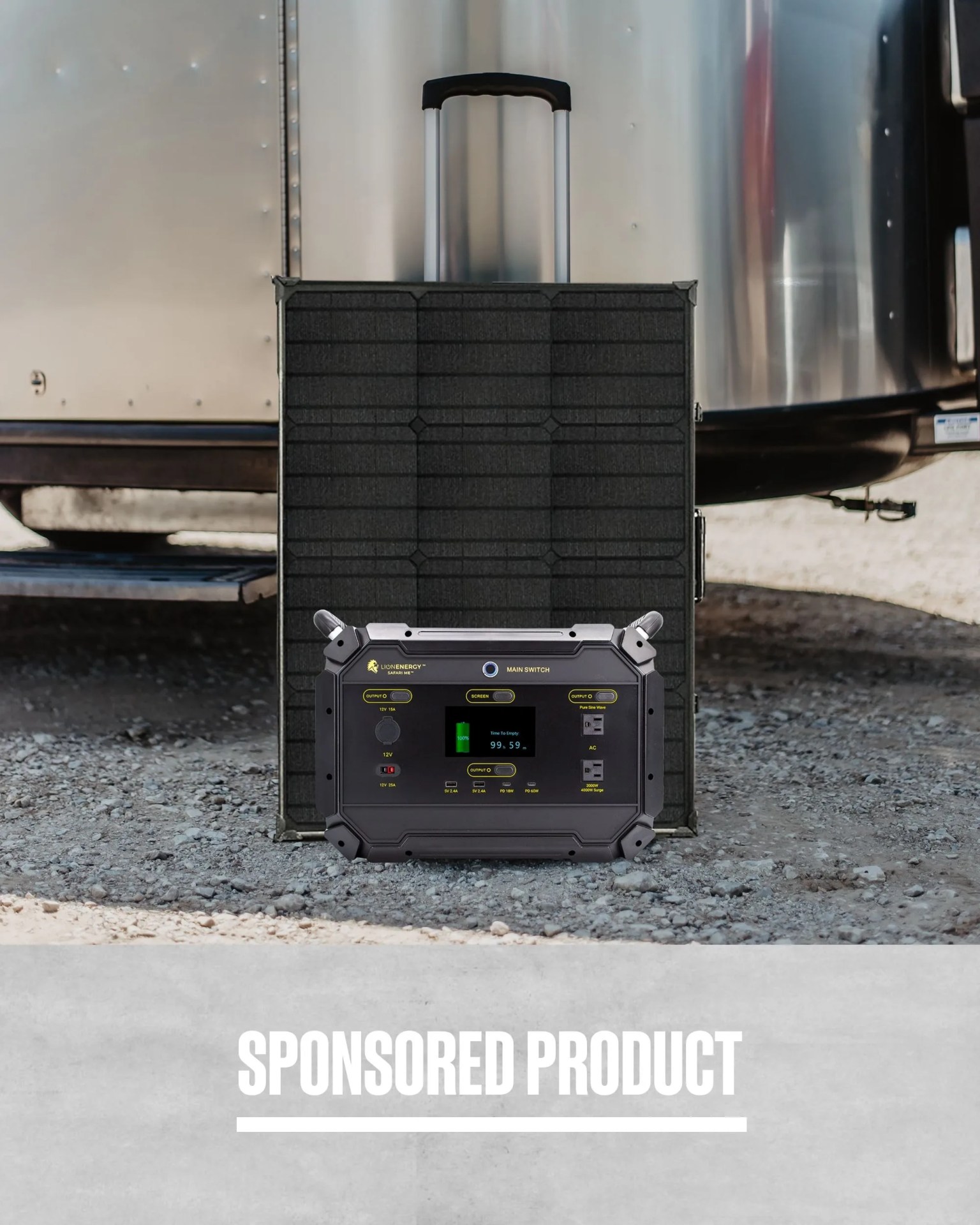 sponsored product lion energy safari me portable solar generator