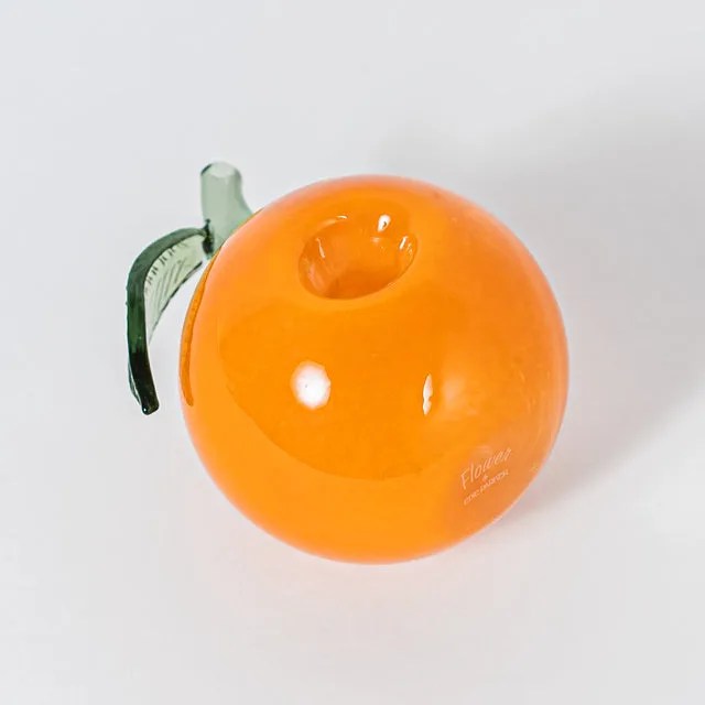 Glass Fruit Pipe in Orange