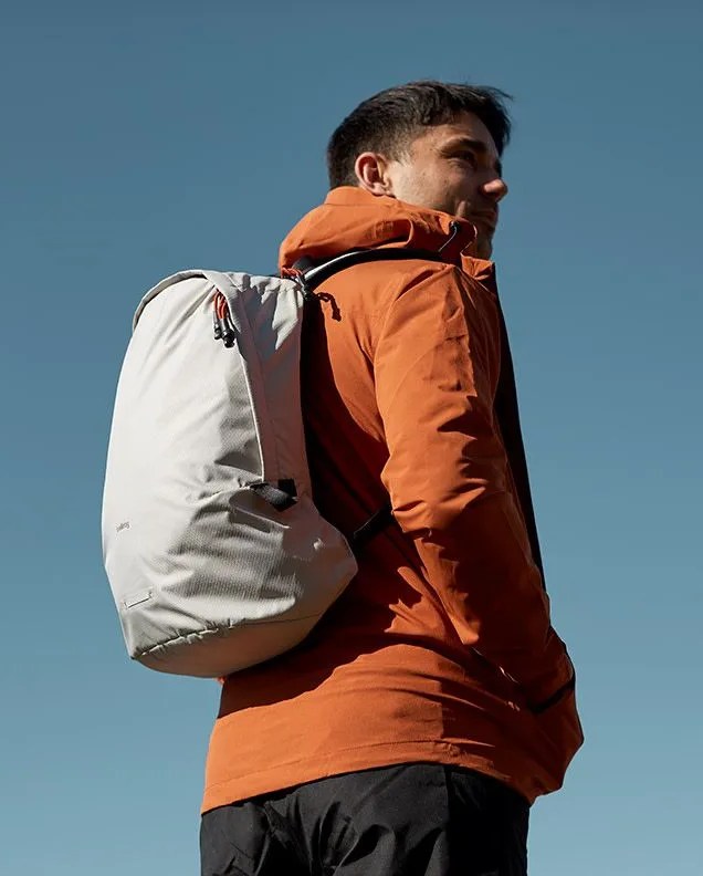 man wearing bellroy lite daypack