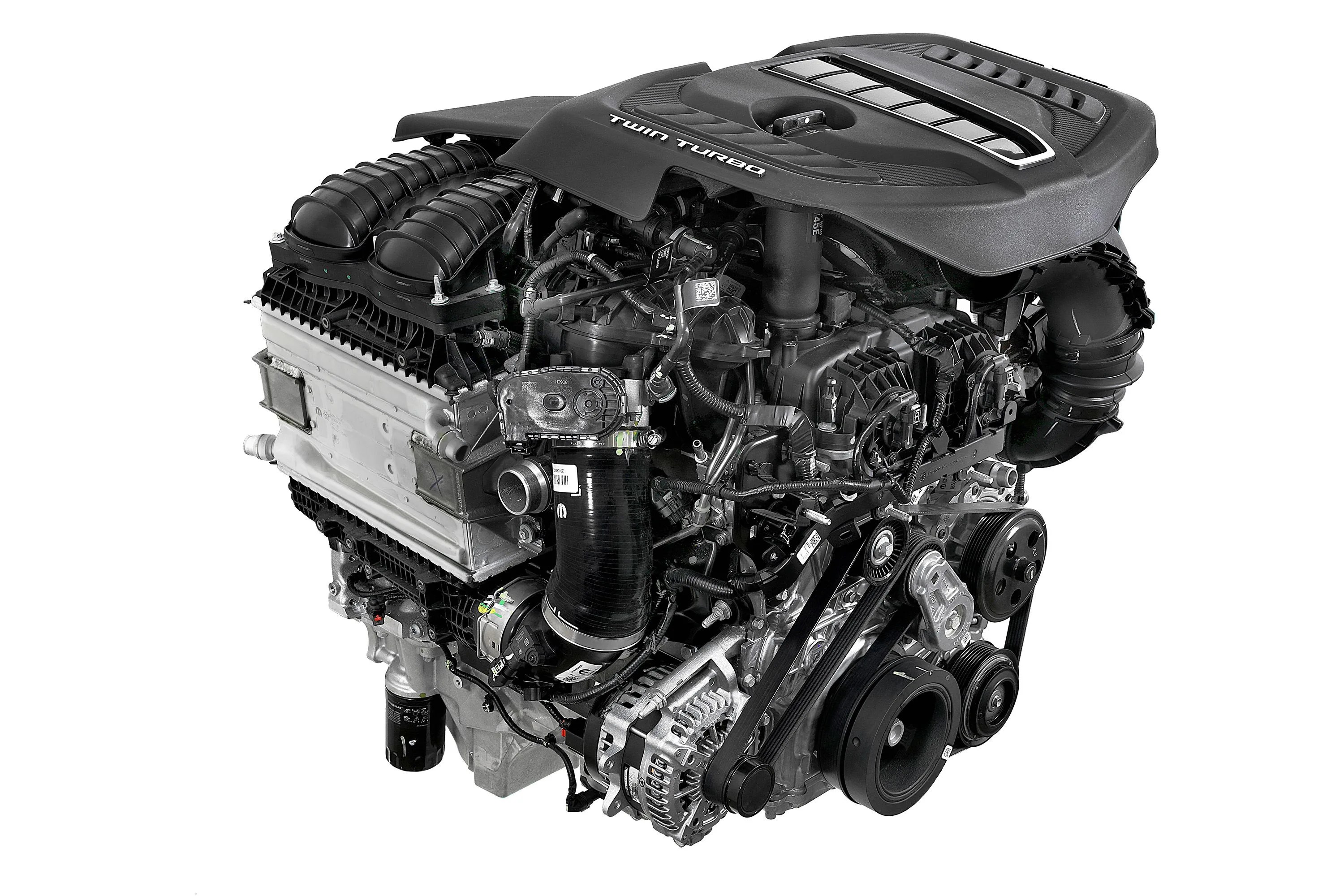 stellantis unveiled its new 30 liter hurricane twin turbo inline six cylinder engine that delivers better fuel economy and fewer emissions than larger engines while at the same time generates more horsepower and torque than many naturally aspirated v 8 and boosted six cylinder powerplants the 30 liter hurricane twin turbo i 6 ho, shown, generates more than 500 hp