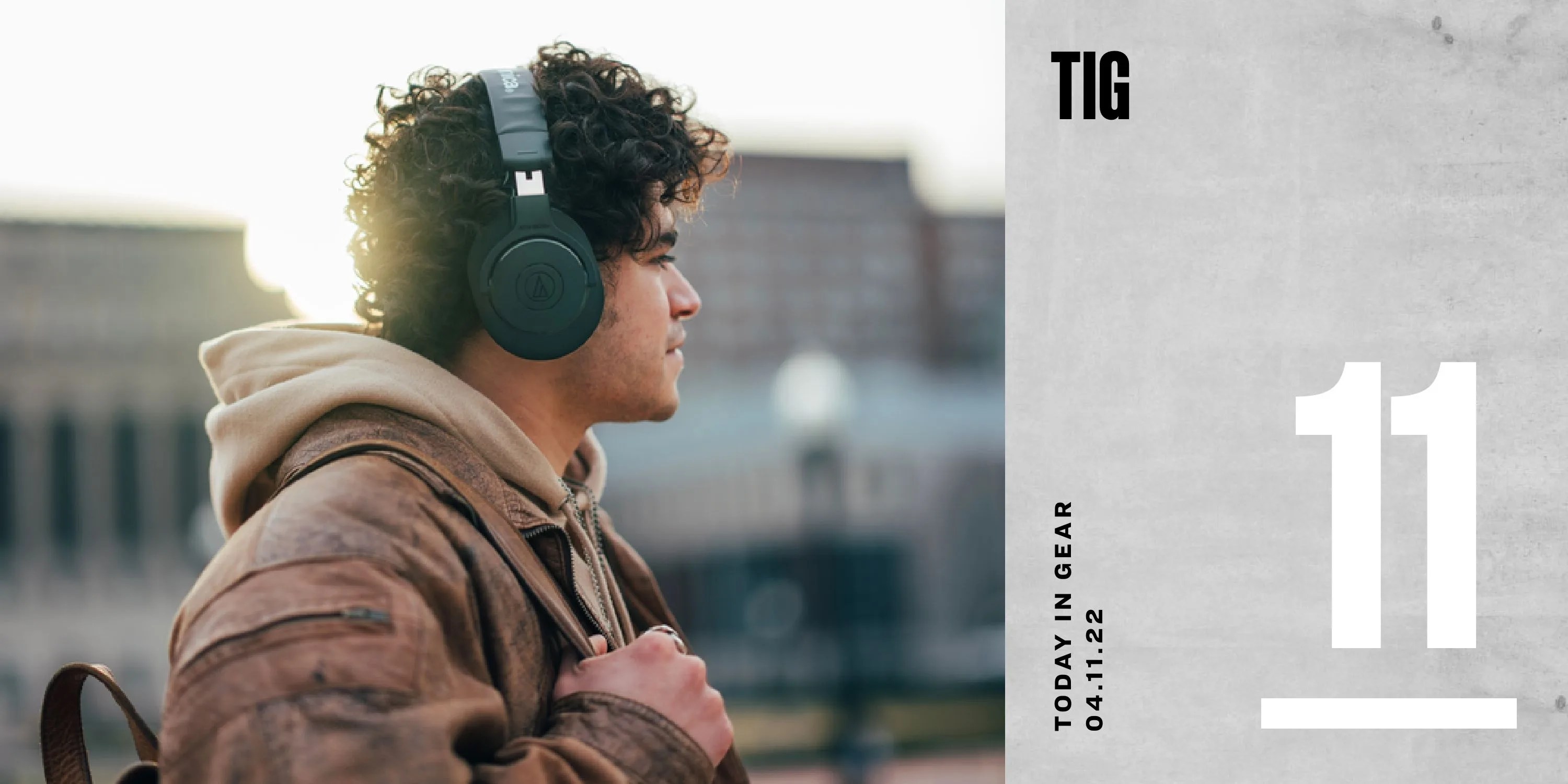 today in gear april 11 2022 man wearing audio technica headphones