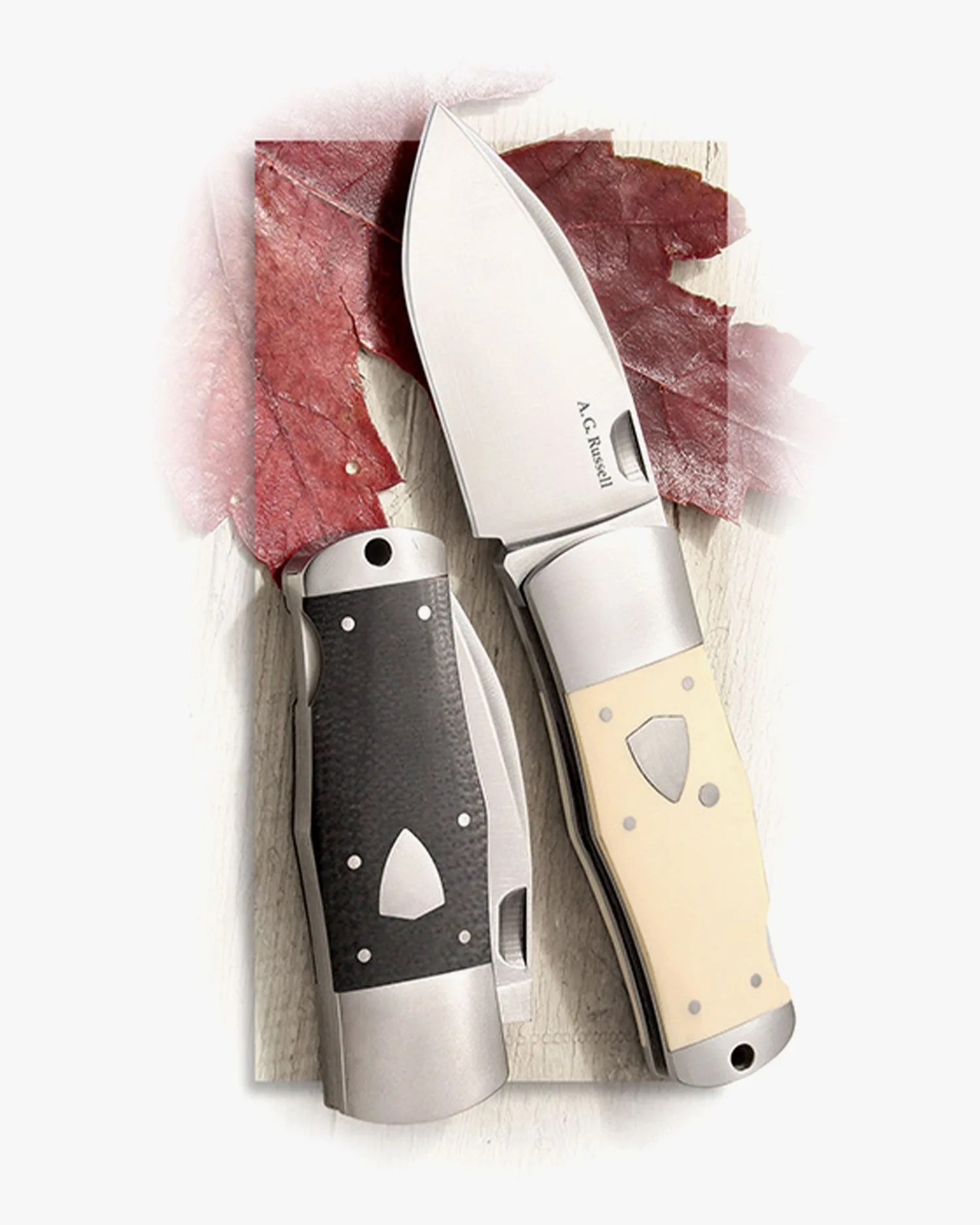 ag russell 4 sunfish lockback ivory delrin or black g10