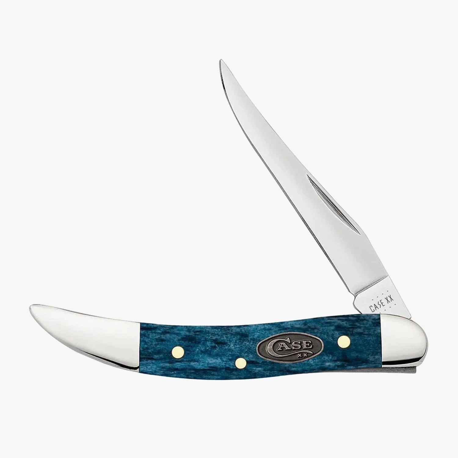Mediterranean Blue Bone Smooth Small Texas Toothpick