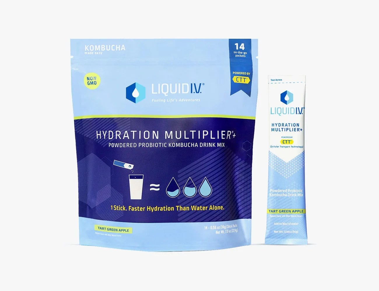 Liquid IV Hydration Multiplier Probiotic Kombucha