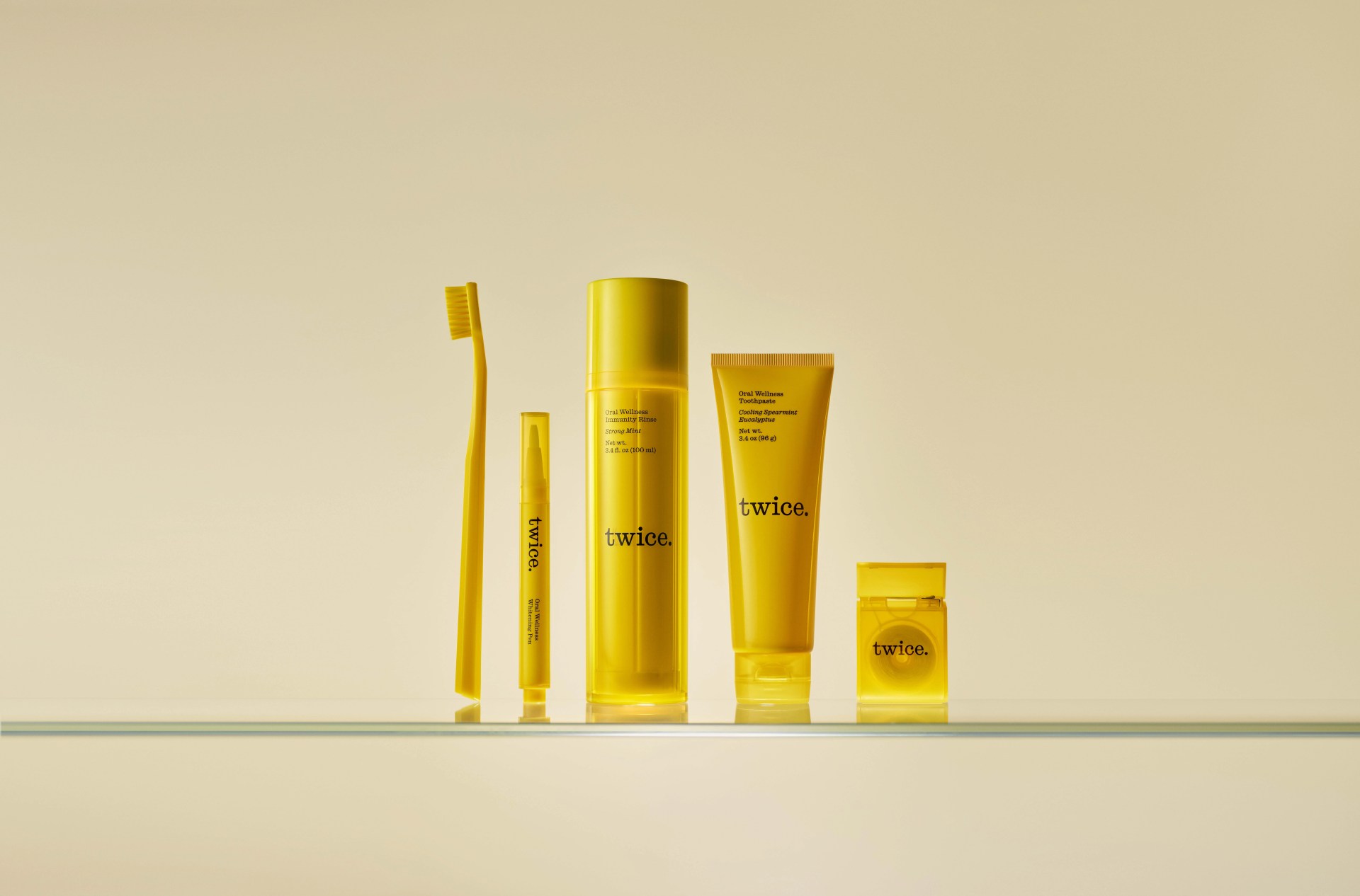 twice products on a shelf