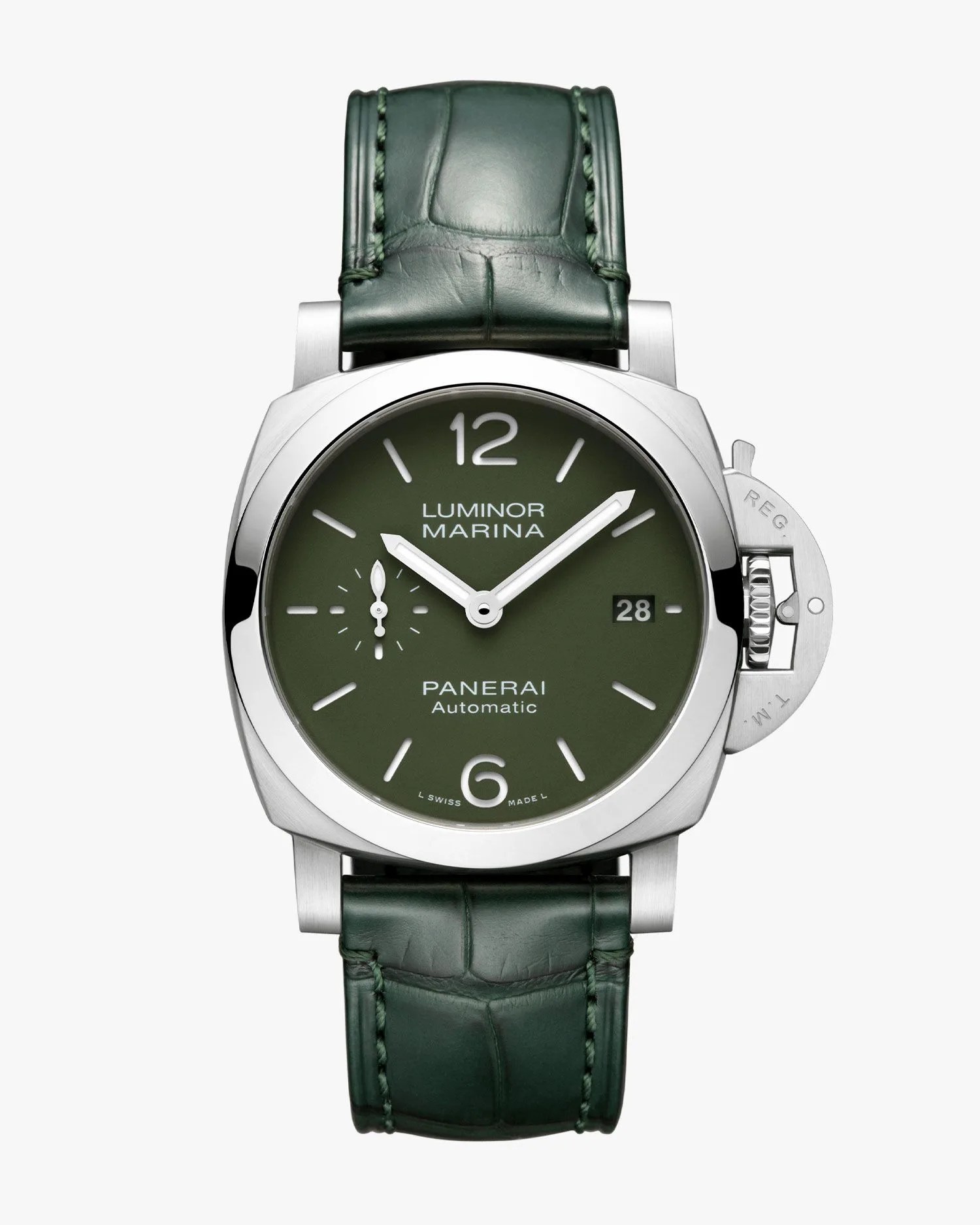 panerai luminor quadrante verde militare watch