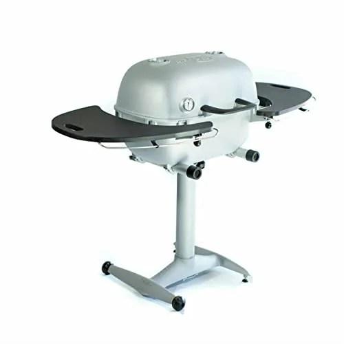 PK Grills Charcoal Grill and Smoker, PK360 Cast Aluminium Portable Outdoor BBQ Grill Smoker for Camping, Barbeque, Grilling, Silver