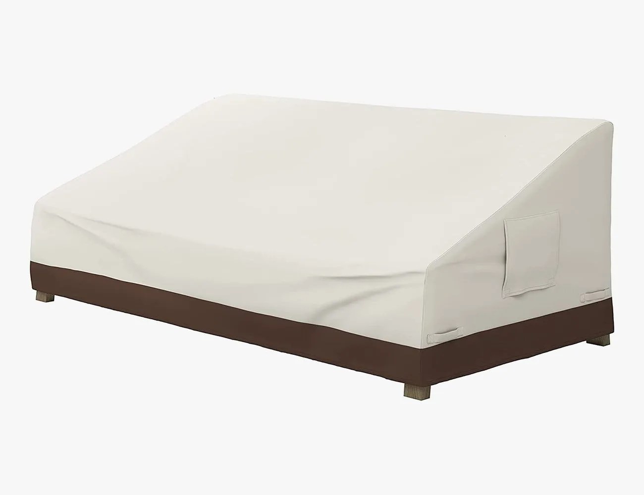 amazon basics tan and brown patio sofa cover