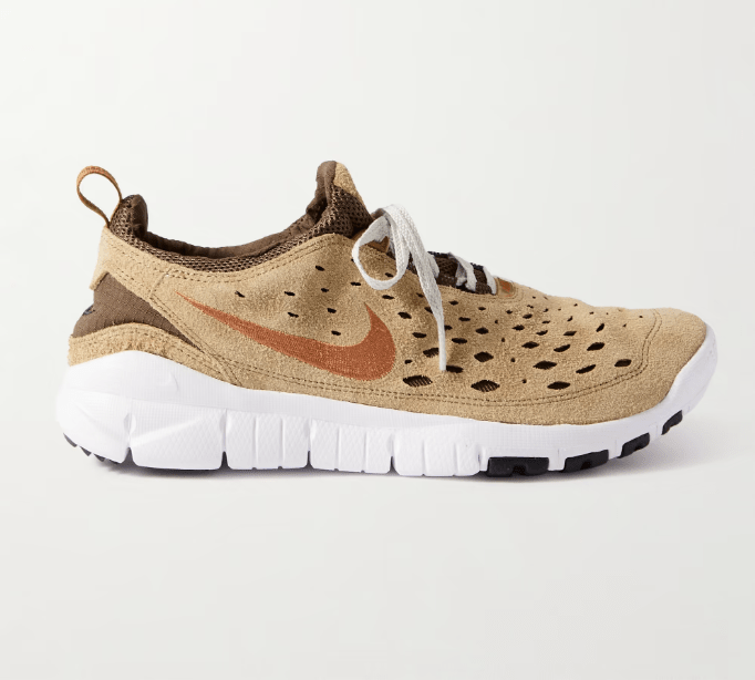 Free Run Trail Suede and Mesh Sneakers
