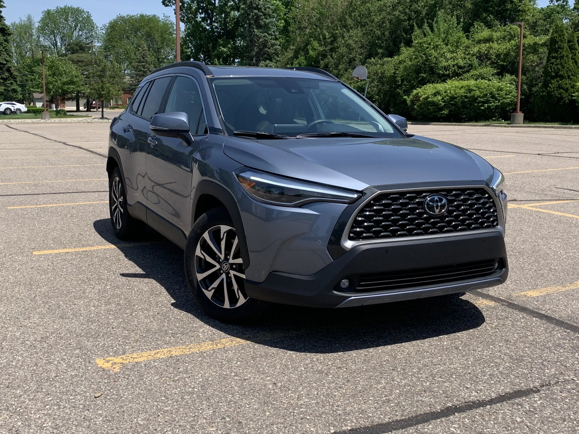 toyota corolla cross parked in a parking lot