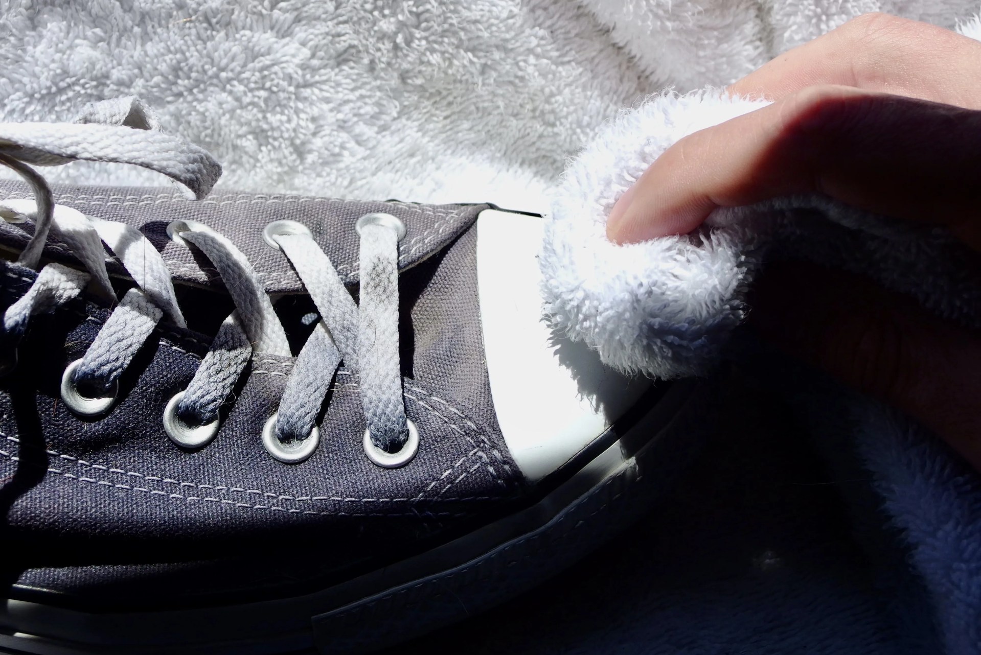 dirty canvas sneakers