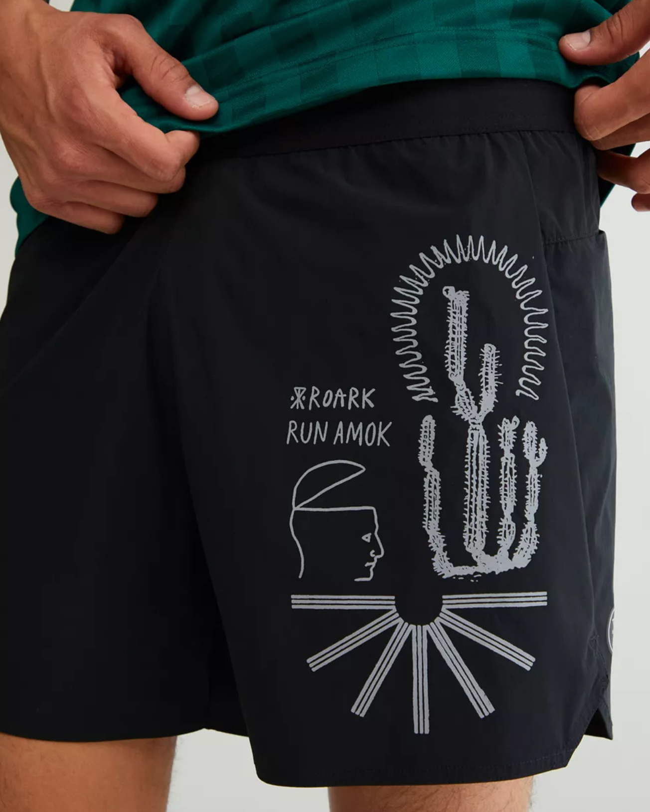 roark run amok graphic shorts