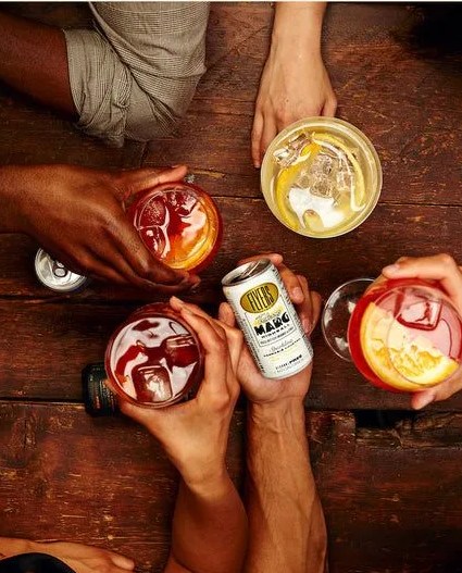 people drinking flyers sparking cannabis cocktails