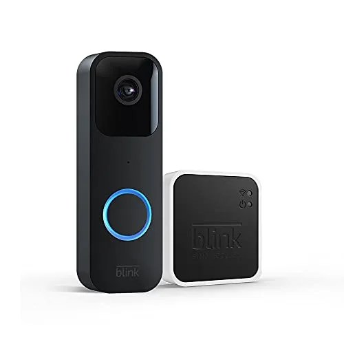 Blink Video Doorbell + Sync Module 2 | Two-way audio, HD video, motion and chime app alerts and Alexa enabled &mdash; wired or wire-free (Black)