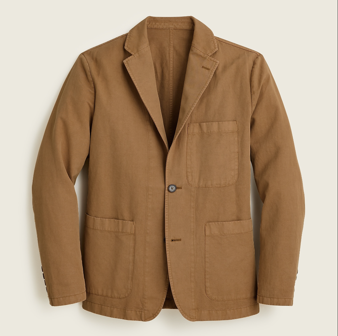 J.Crew Garment-Dyed Cotton-Linen Chino Suit Jacket