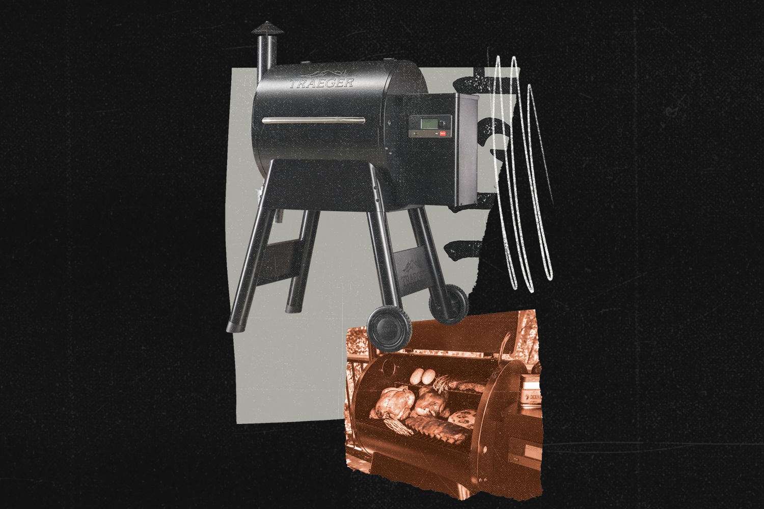 pellet grilling illustration by alexa edgerton