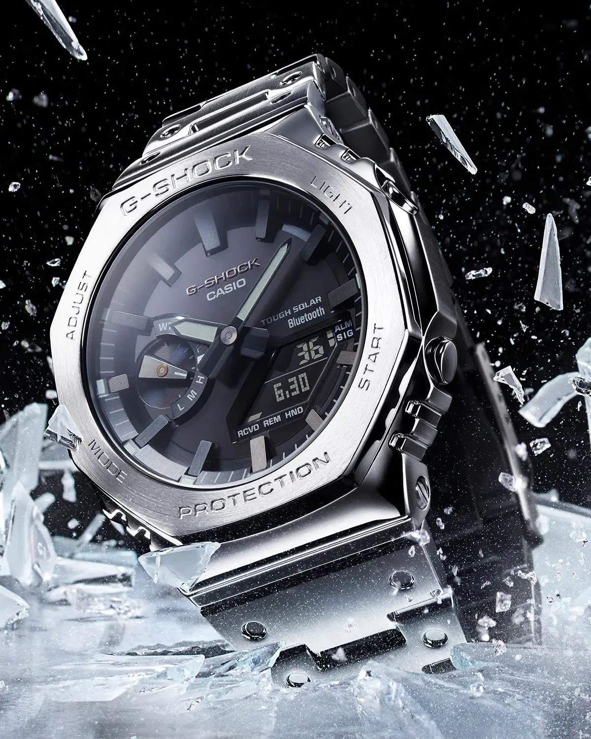 casio g shock watch with octagonal bezel