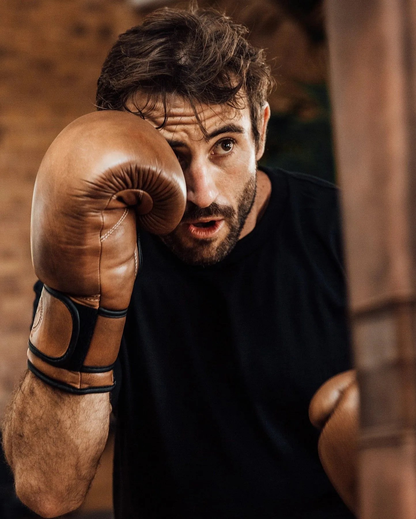 pro heritage brown leather boxing gloves