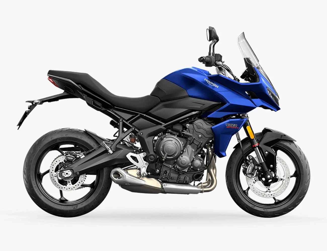 blue and black tiger sport 660 motorcycle