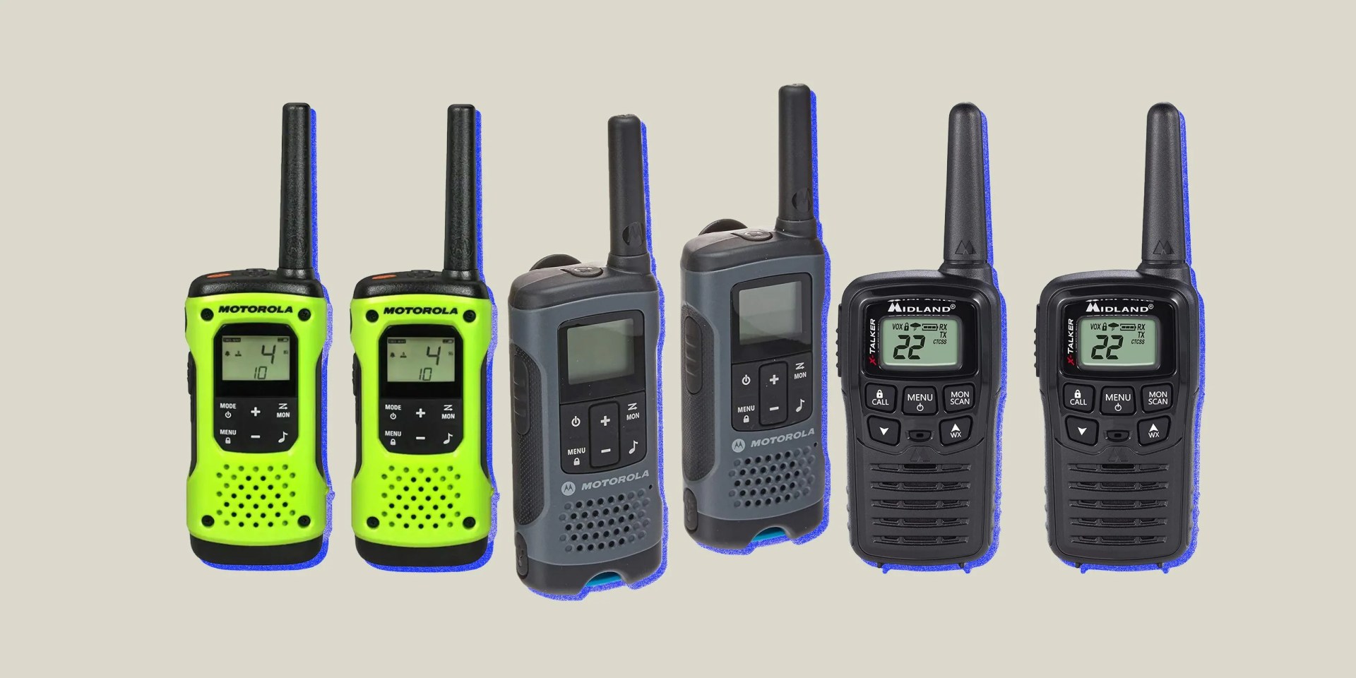 three walkie talkies