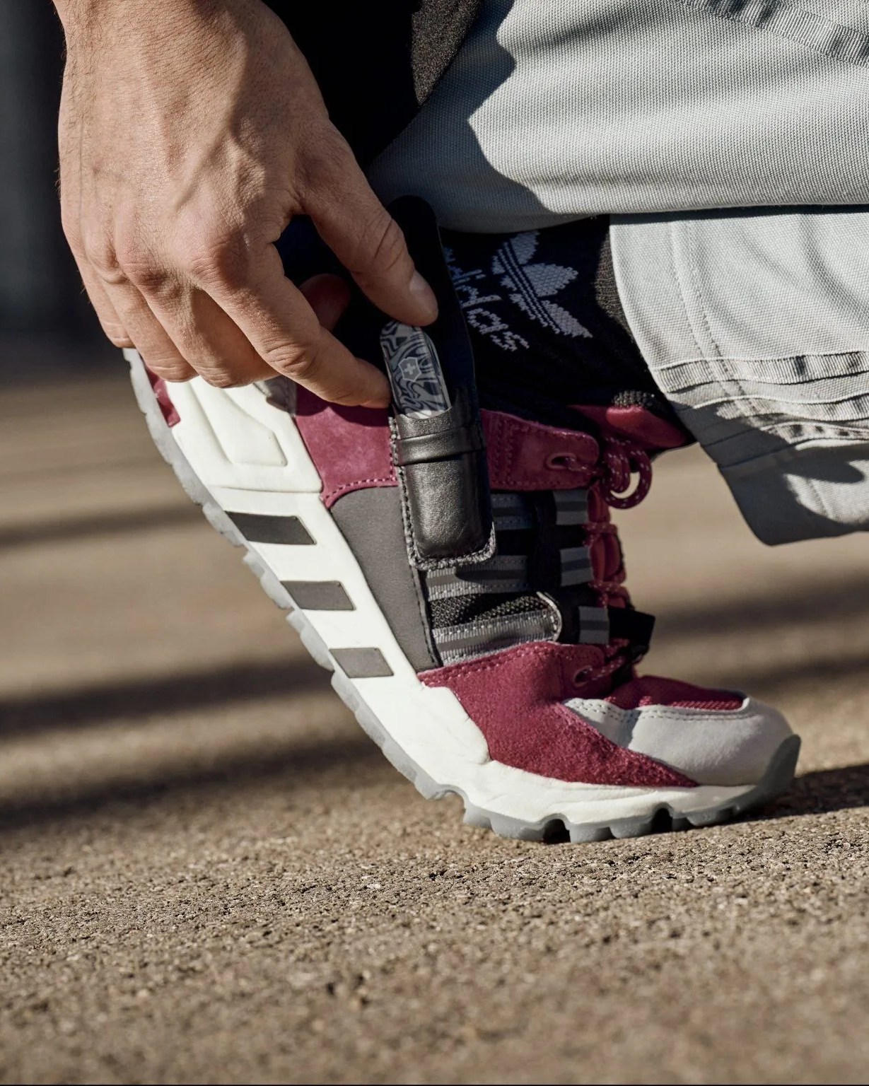 victorinox x adidas release a sneaker and swiss army knife