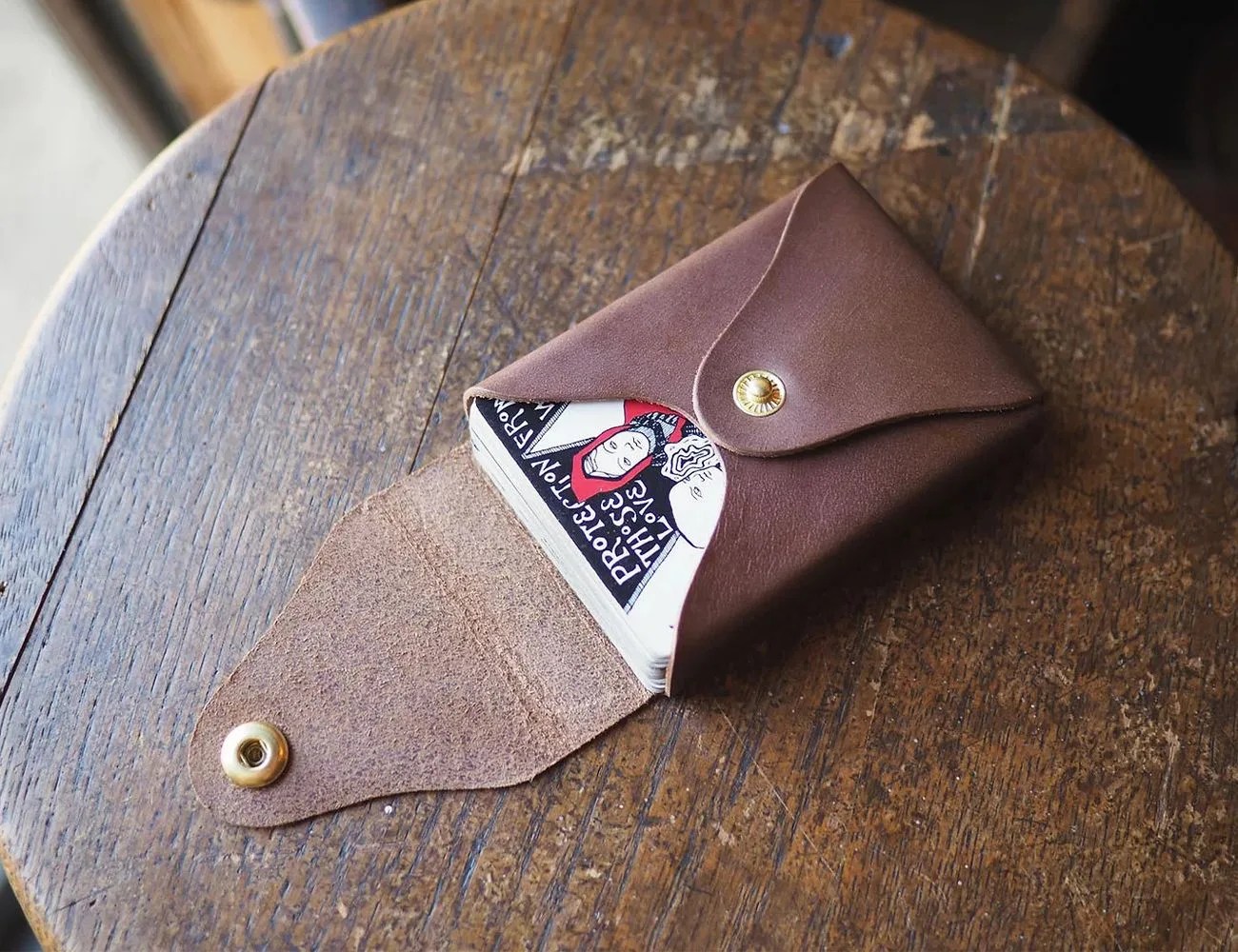 Hollows Leather Rook Playing Card Deck & Case