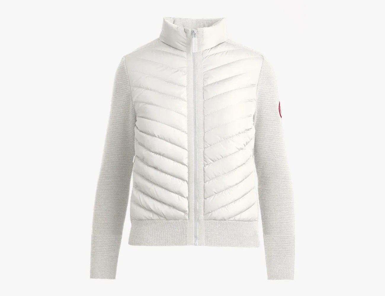 white Canada Goose HyBridge Knit Jacket