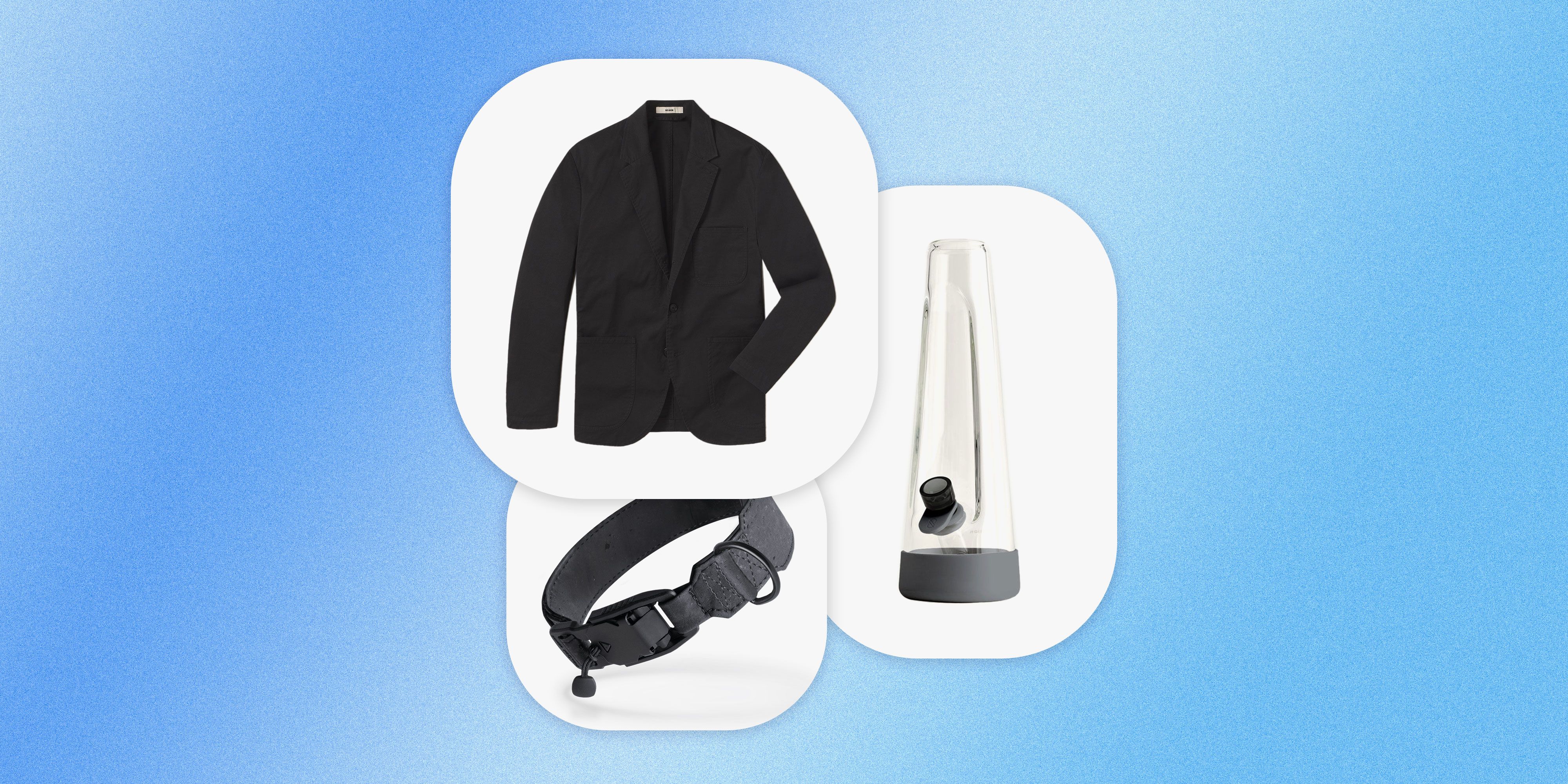 jacket, vape, and dog collar