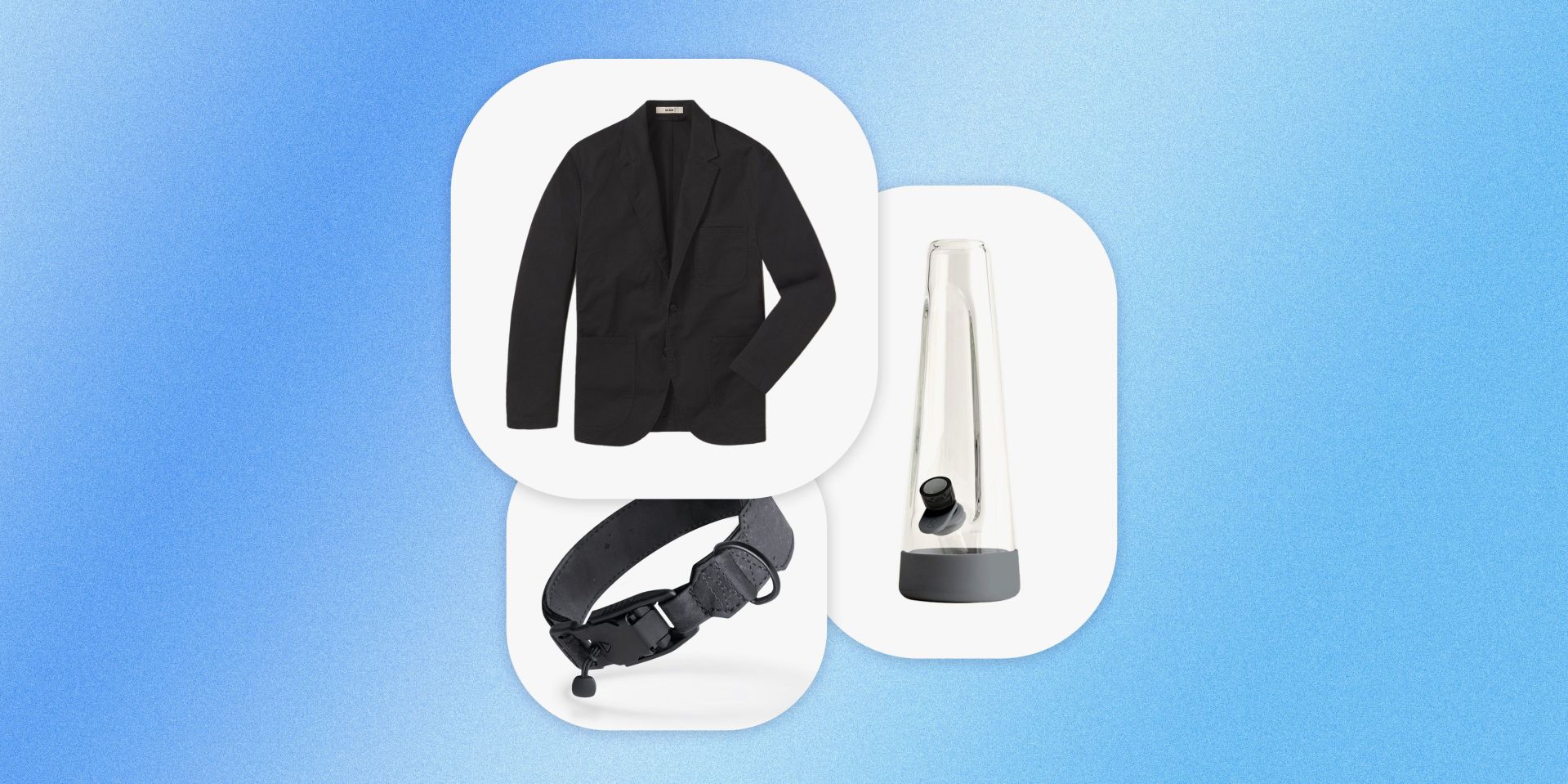 jacket, vape, and dog collar