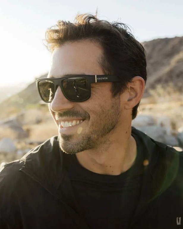 man wearing kaenon sunglasses