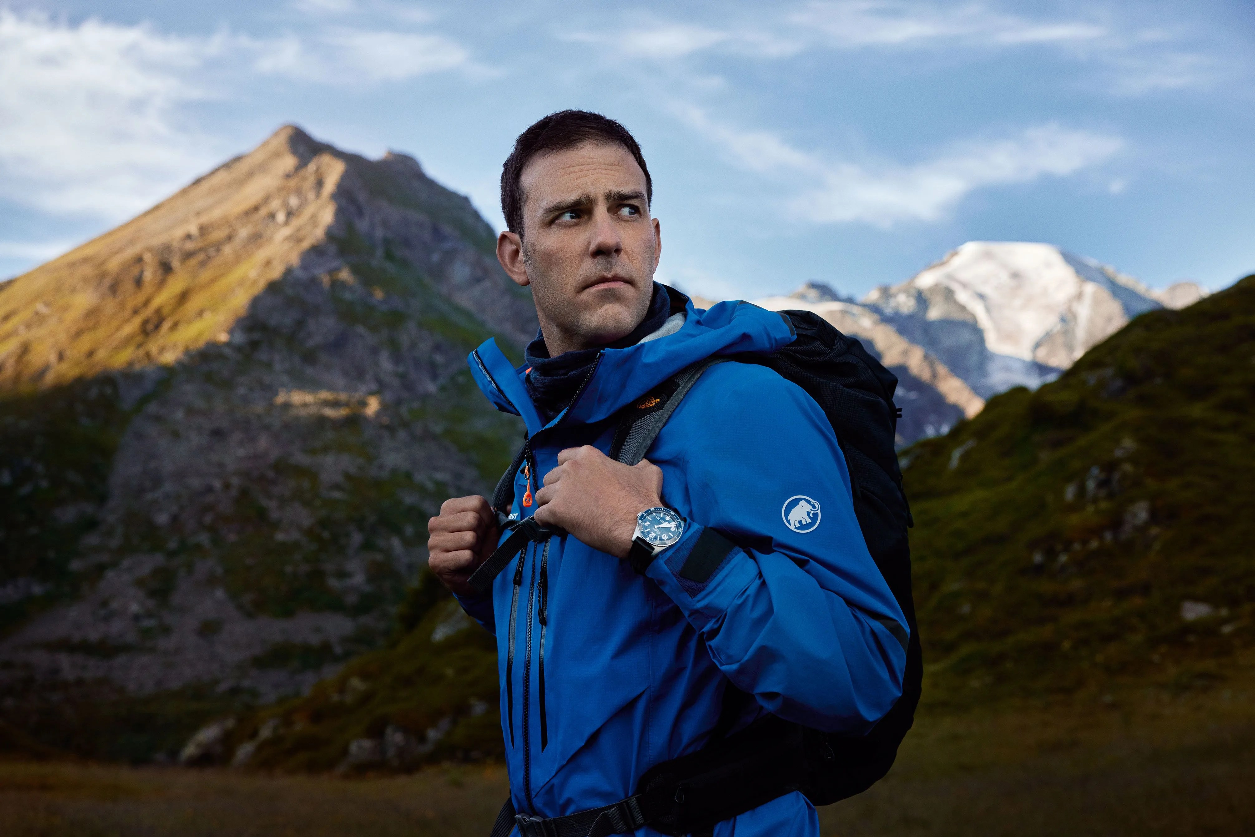 ryan pyle wearing glashutte watch looking back