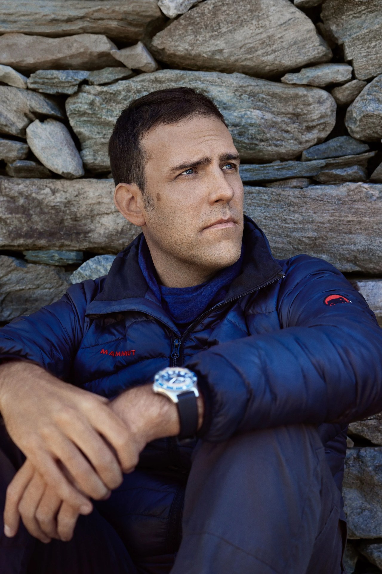 man wearing glashutte watch