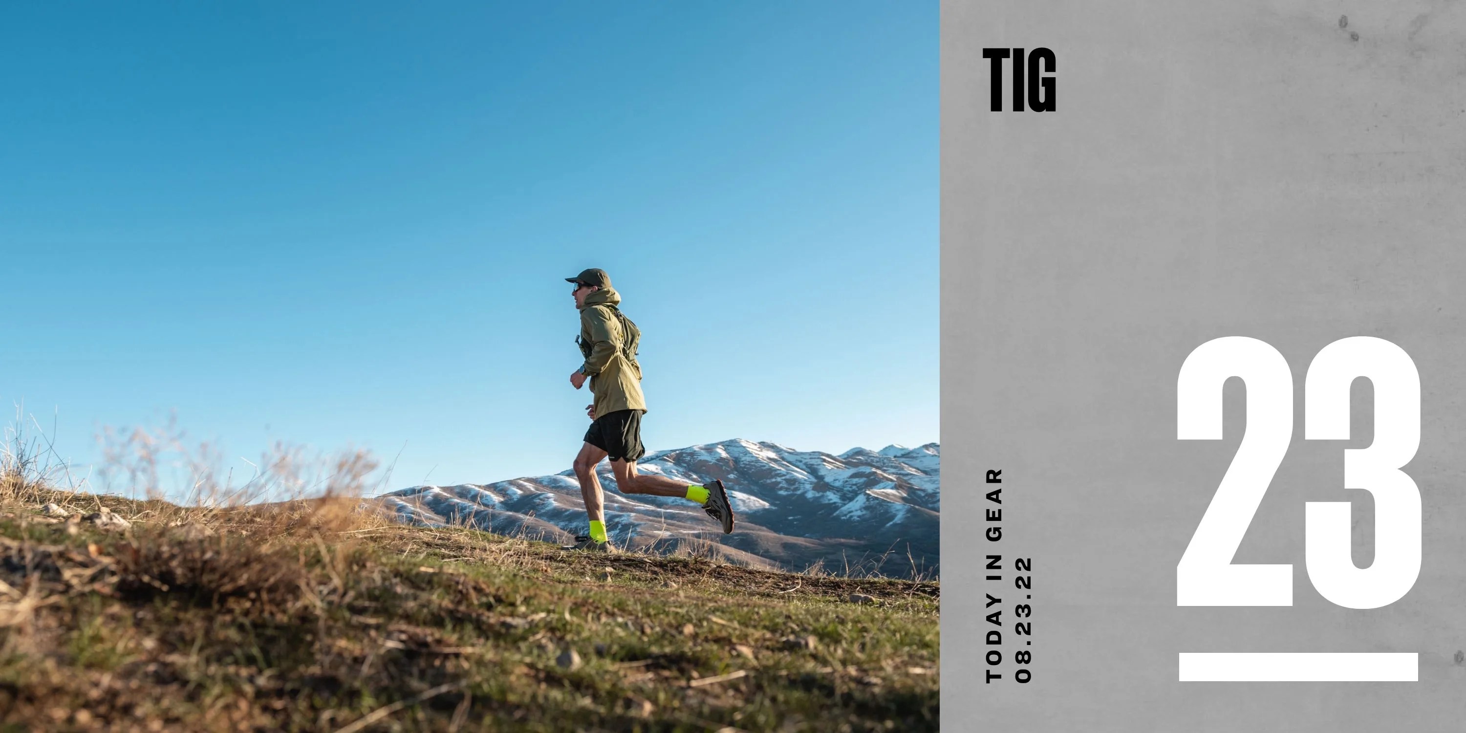 today in gear august 23 2022 man running along hill wearing backcountry gear
