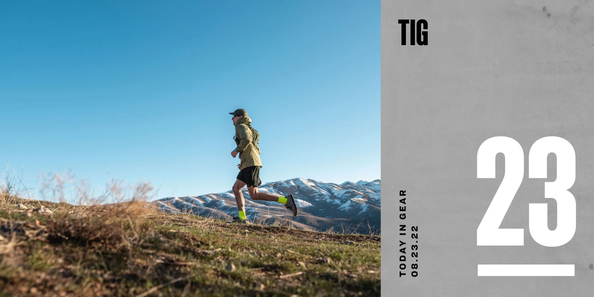 today in gear august 23 2022 man running along hill wearing backcountry gear