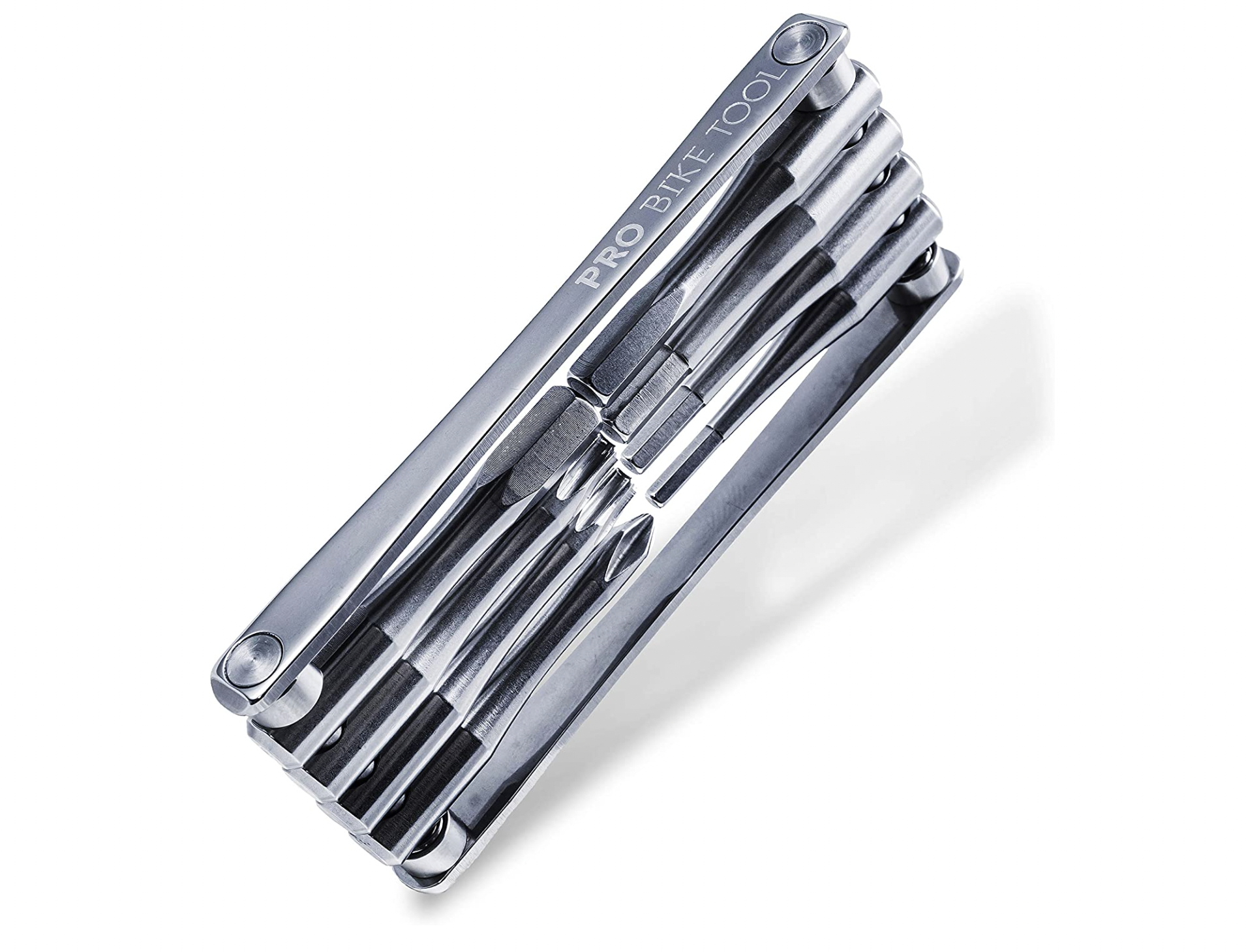 PRO BIKE TOOL Bicycle Multitool - Reliable, Compact and Lightweight Repair Kit for Road and Mountain Bikes - Strong Full Stainless Steel, No Rust, Long Leverage Tools, Includes Bag