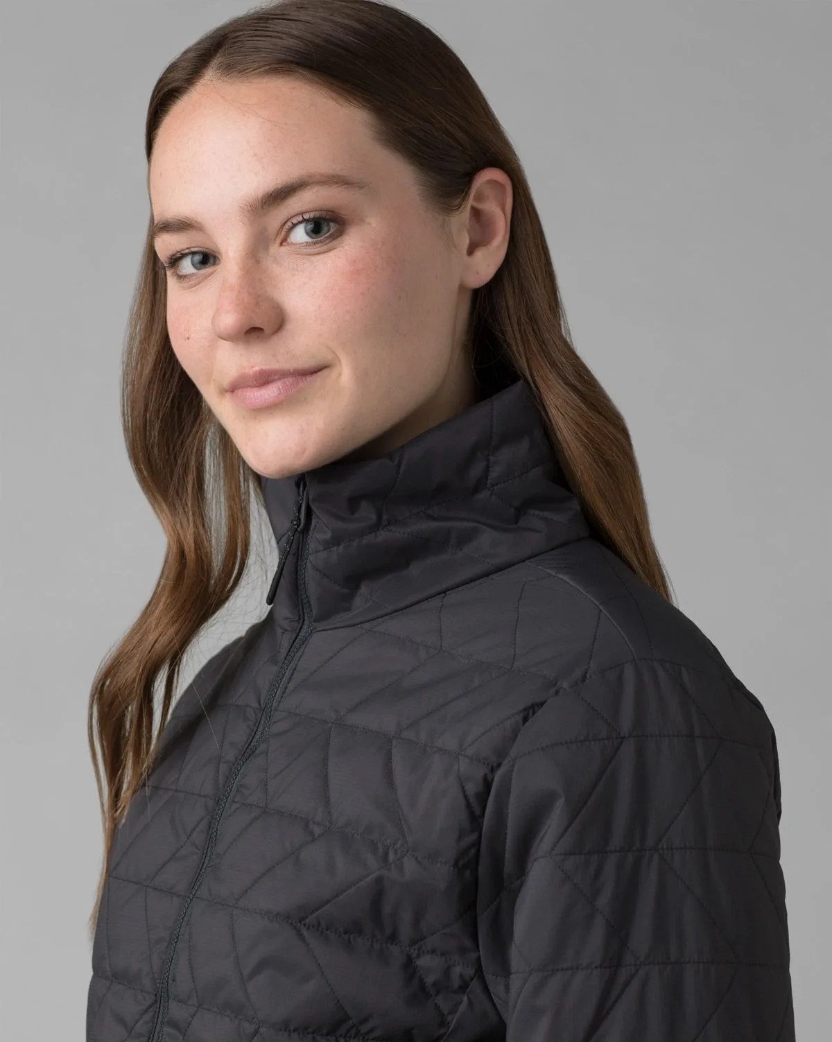 woman wearing prana alpine air jacket