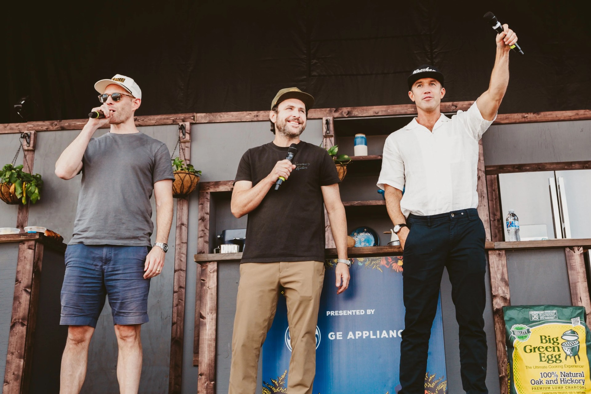 rob mcelhenney glenn howerton and charlie day at bourbon and beyond celebrating four walls whiskey