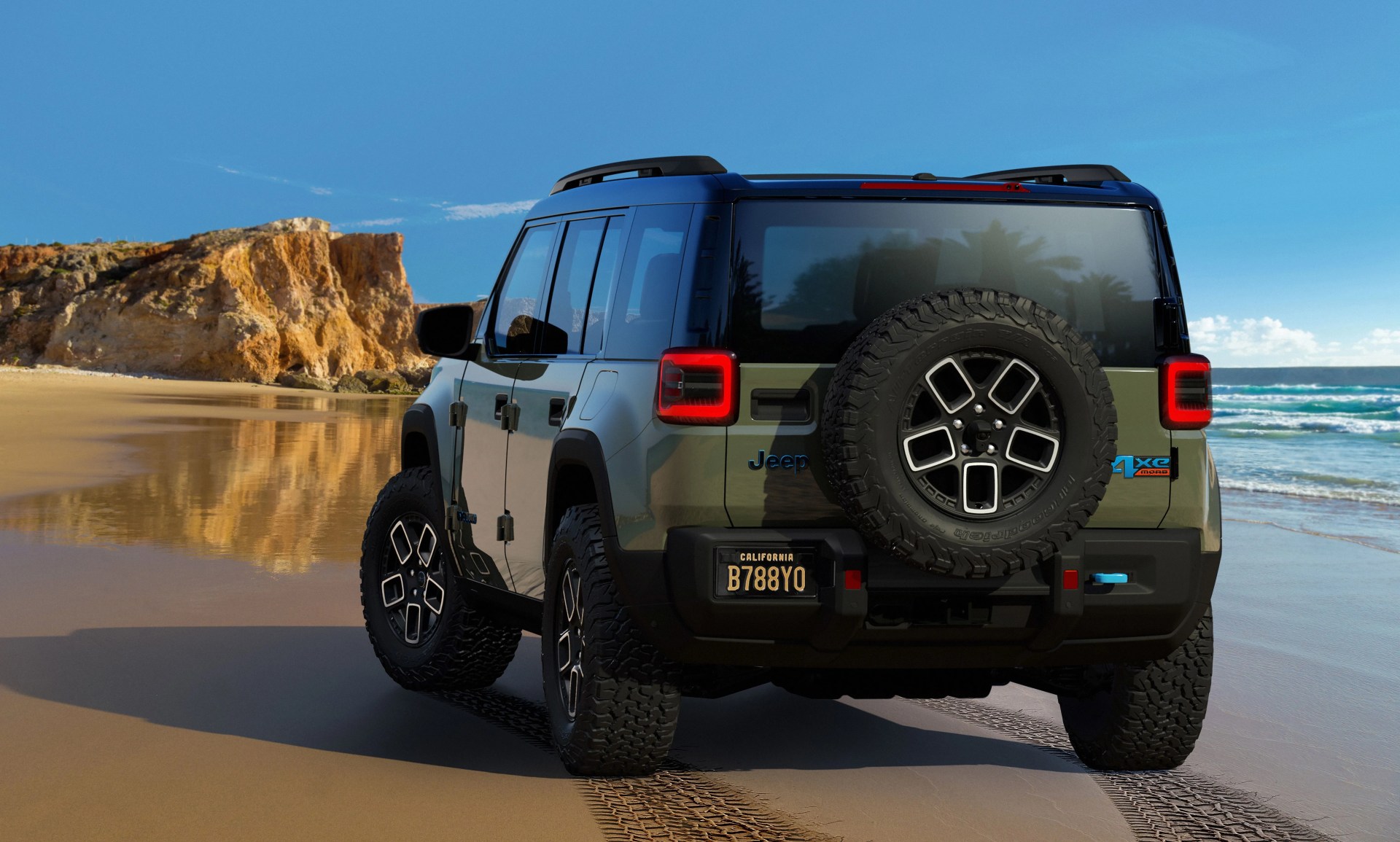 jeep recon on a beach