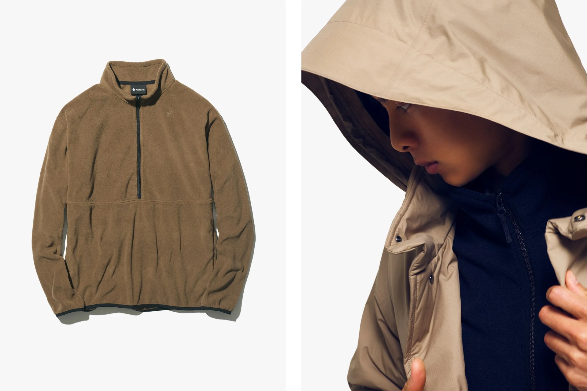 micro fleece half zip