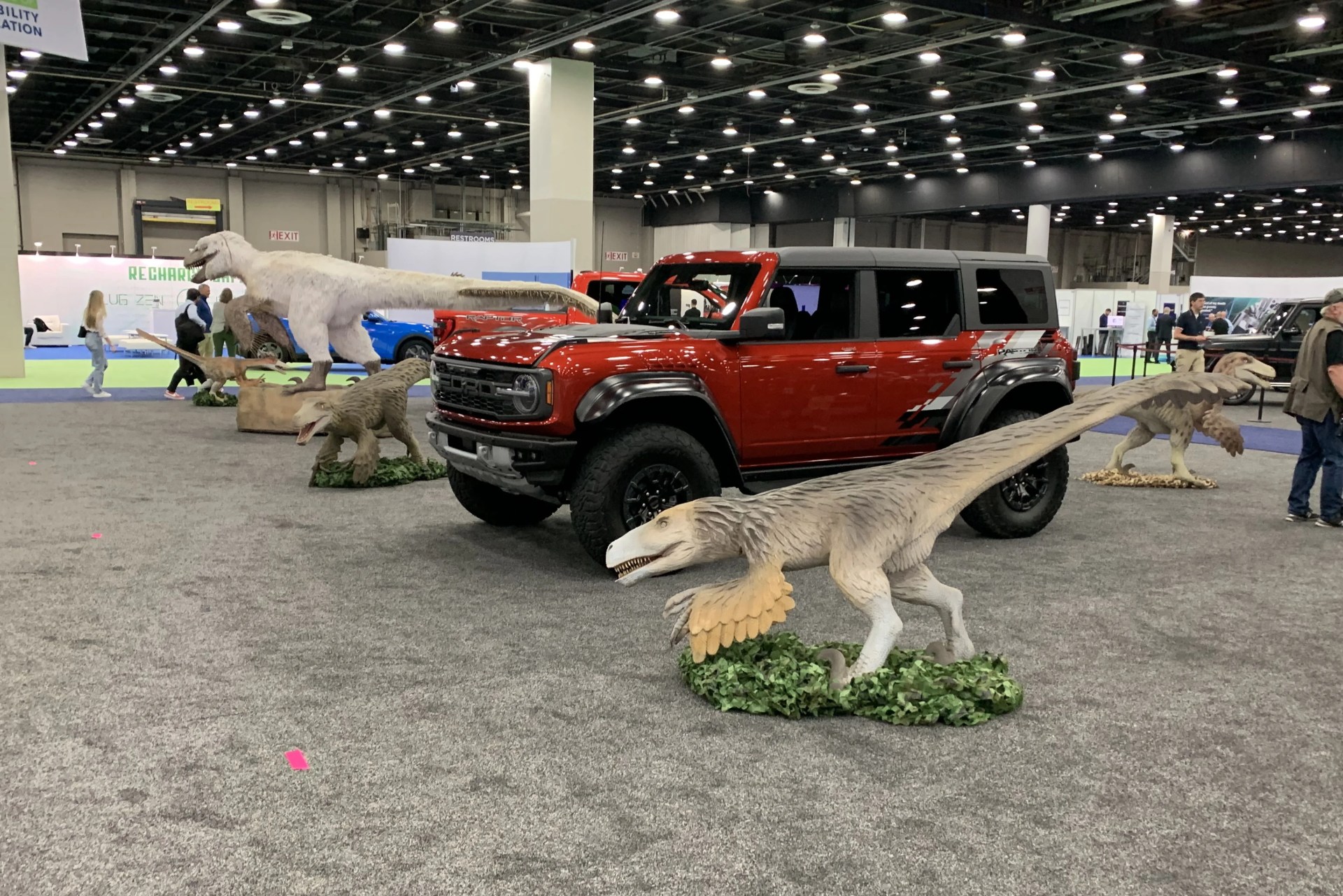 ford bronco raptor with raptor models at auto show