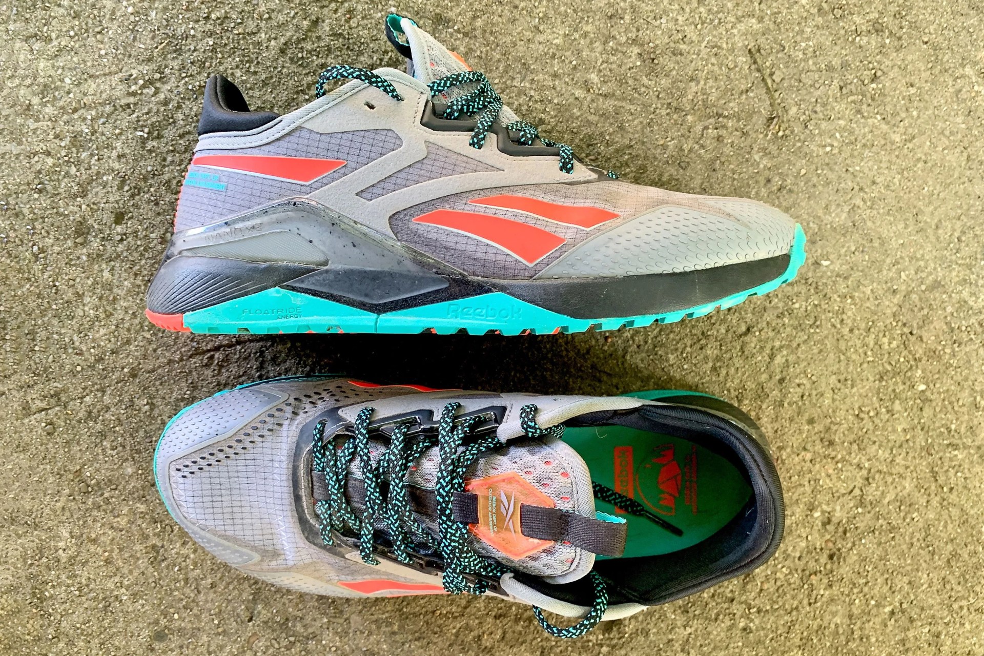reebok nano x2 adventure shoes on concrete