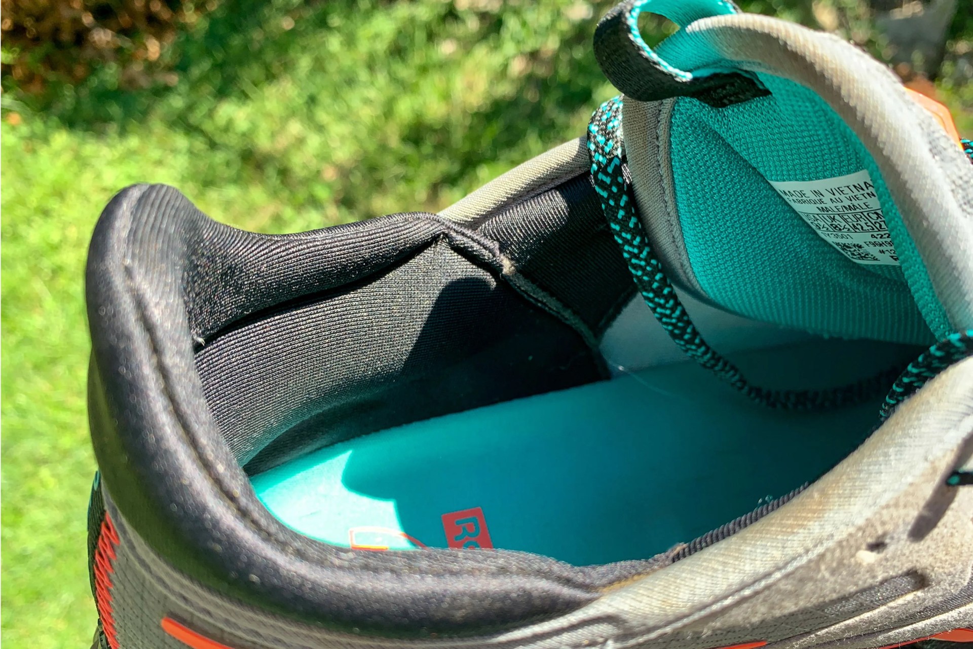 close up of the top of a reebok nano x2 adventure shoe