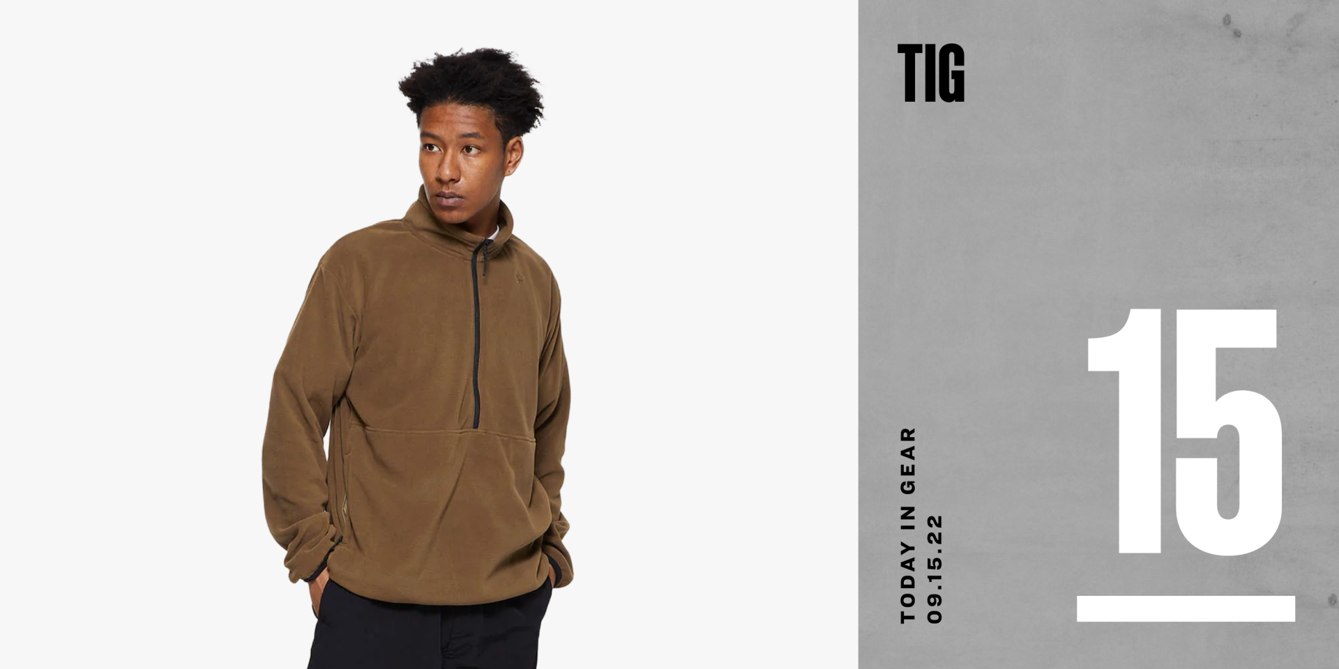 a man wearing a brown goldwin jacket