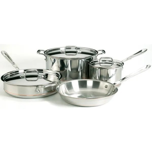 allclad copper core 7piece cookware set