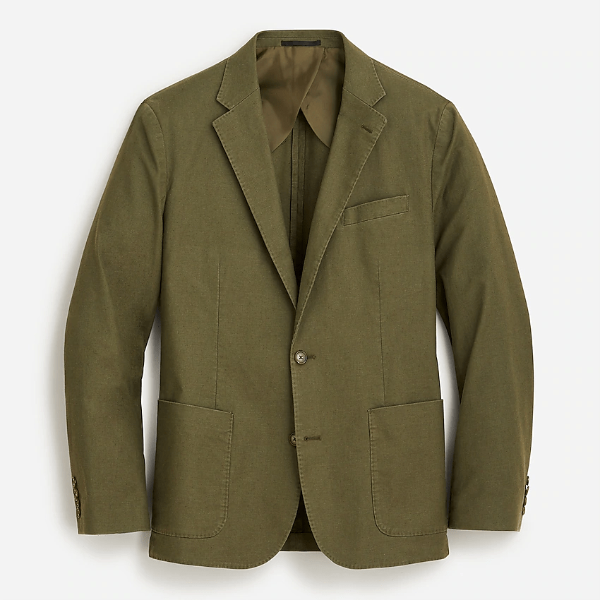 jcrew slimfit suit jacket in stretch hemp organic cotton